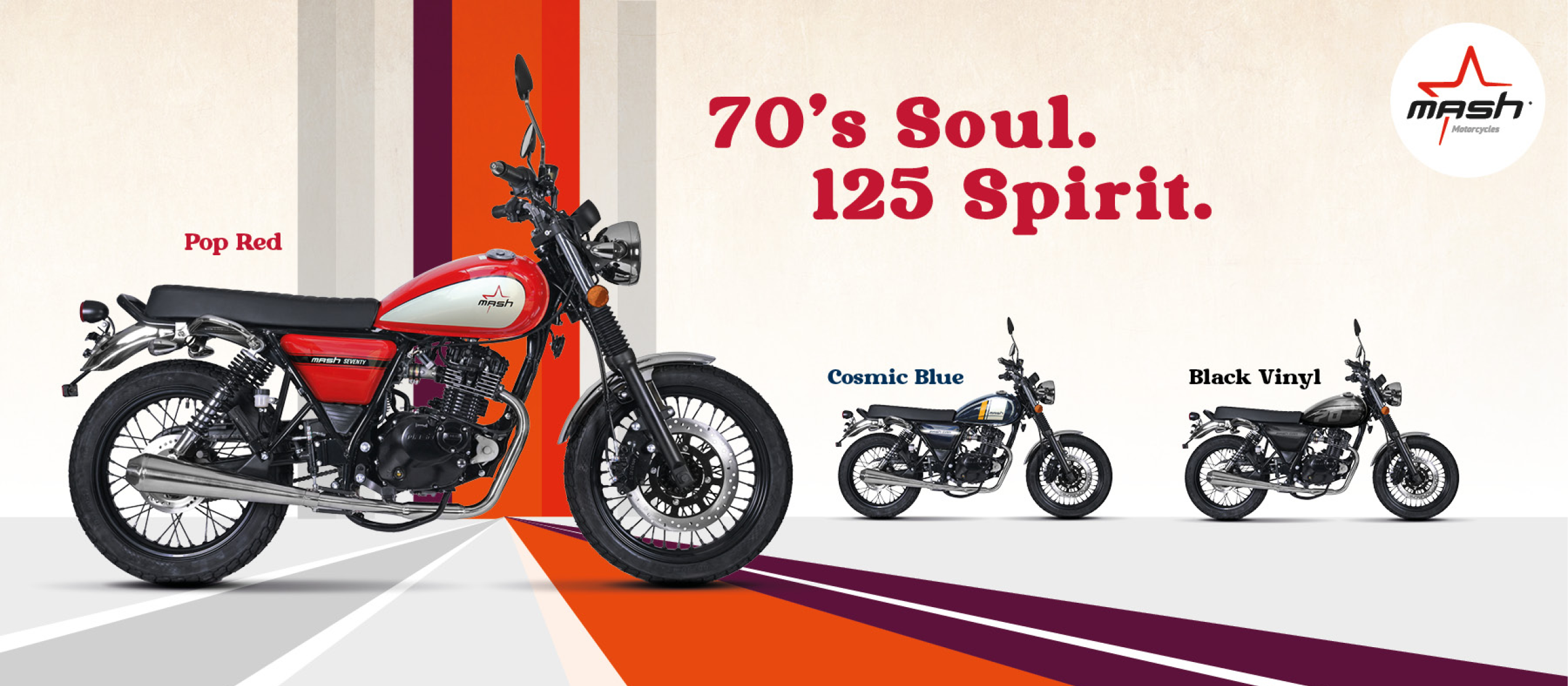 Mash Seventy – Nouvelles couleurs 2025 « 70’s Soul. 125 Spirit. »